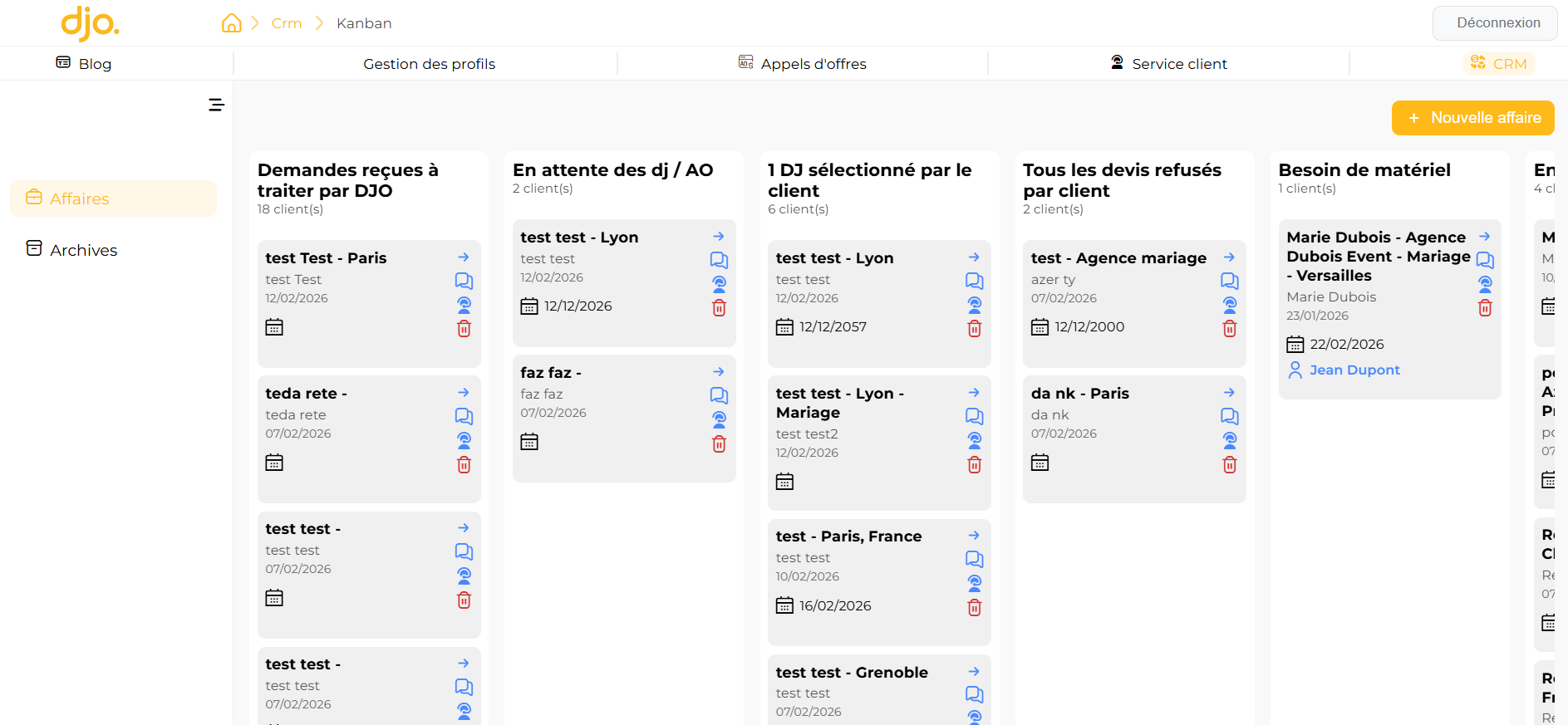 Développement d’un progiciel de gestion interne & CRM